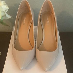 Calvin Klein Nude Patent Leather Heels